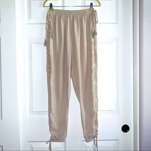 T Tahari Lace Up Harem Jogger Trousers Sz S